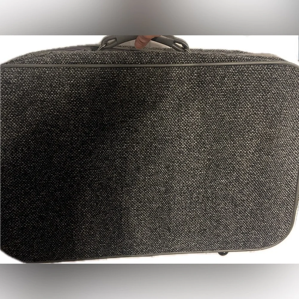 Oscar de la Renta Gray Tweed Men's Travel Luggage